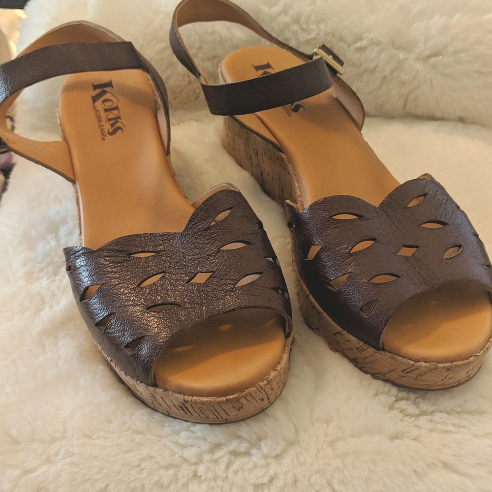 Korks by Kork-Ease Brown Platform Sandals